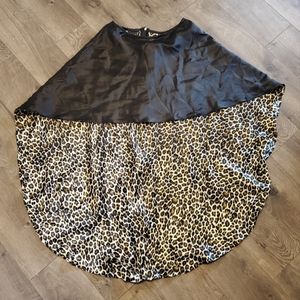 Reversible cheetah dual length skirt s8